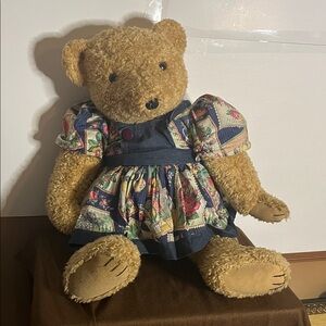 😄Bearly people super sized bear with clothes 1997 jointed posable movable